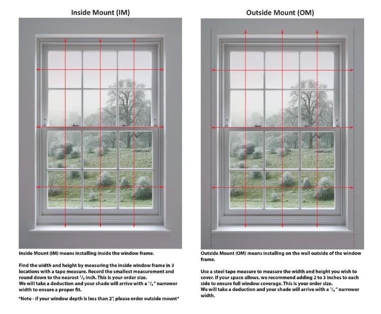Measuring Windows for Roller Shade Installation