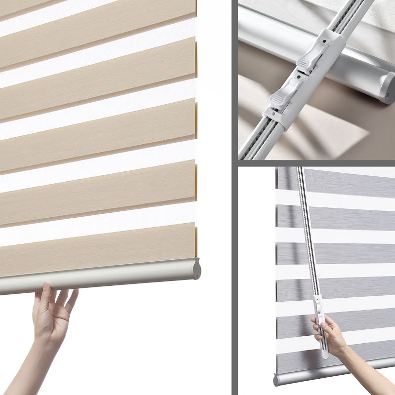 Motorized zebra shade operation