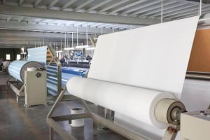 Modern manufacturing facility with automated production lines