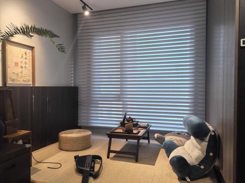 Hotel window coverings -- motorized sheer shades in hospitality setting