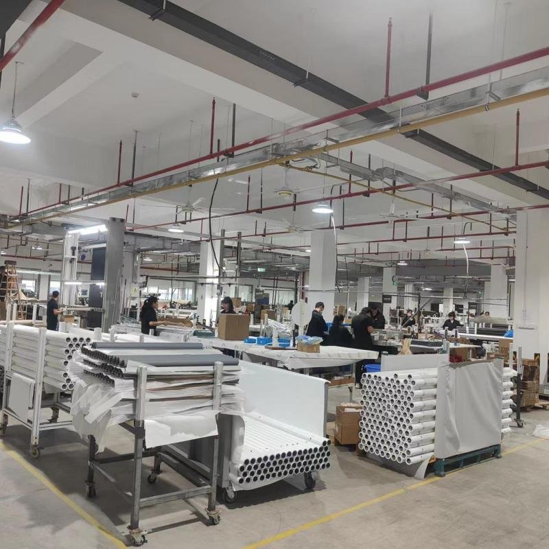Shadesmart production floor -- wholesale window shades assembly line with roller blinds and cellular shades