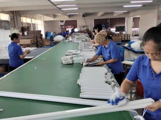 Shadesmart factory assembly line showing precision window shade production